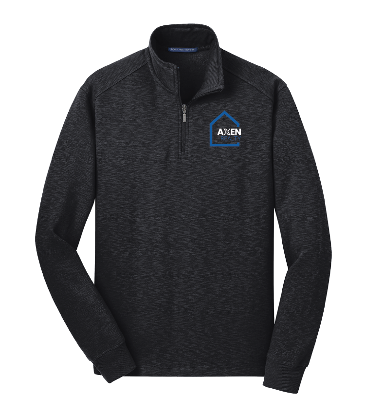 Port Authority® Slub Fleece 1/4-Zip Pullover - Embroidered