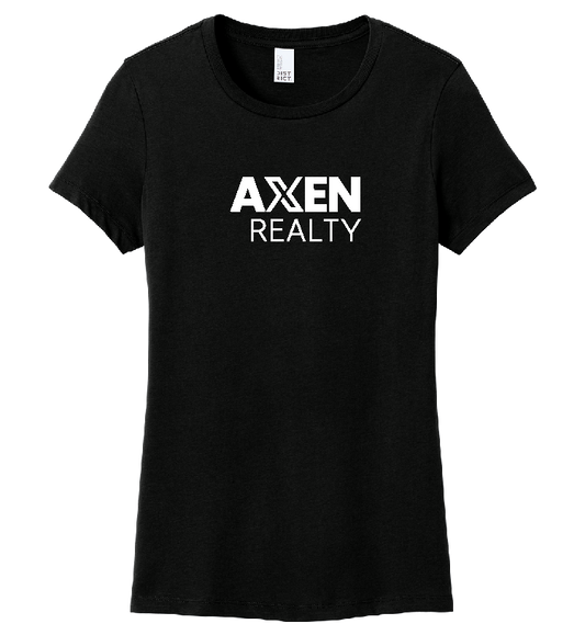 Ladies District Perfect Tri Tee Black - Screen Printed