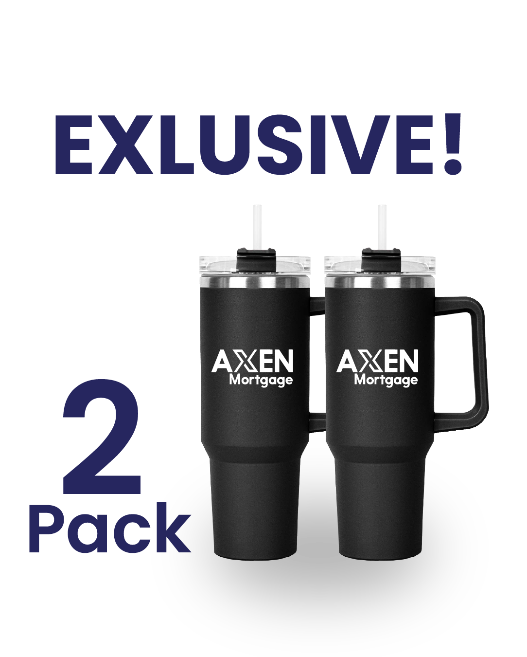 2-pk 40 oz. Vaccuum Insulated Double Wall Stainless Steel Mug